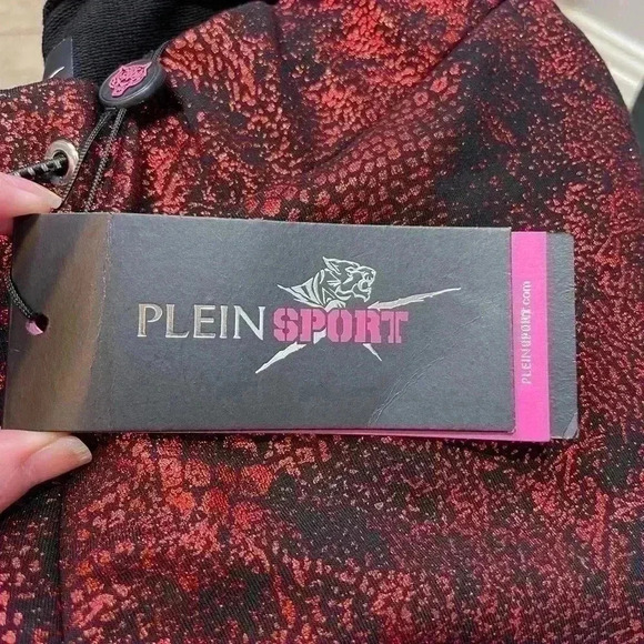 Phillip Plein Sport Black Red Jogging Trousers size M - Picture 7 of 10